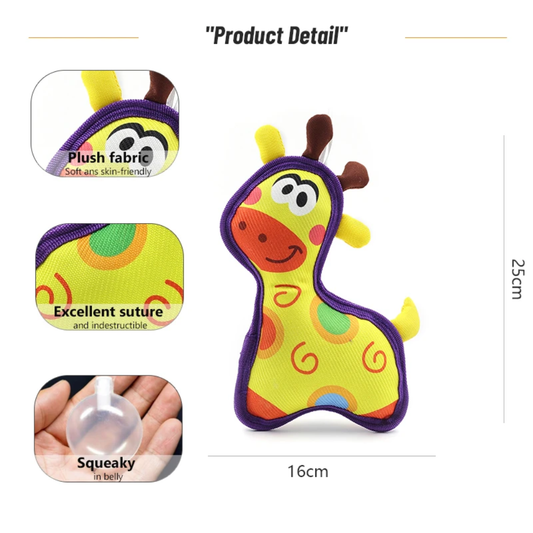 Gigi the Giraffe – Tough & Squeaky Dog Toy