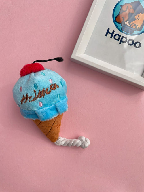 Blue Ice Cream Dog Toy