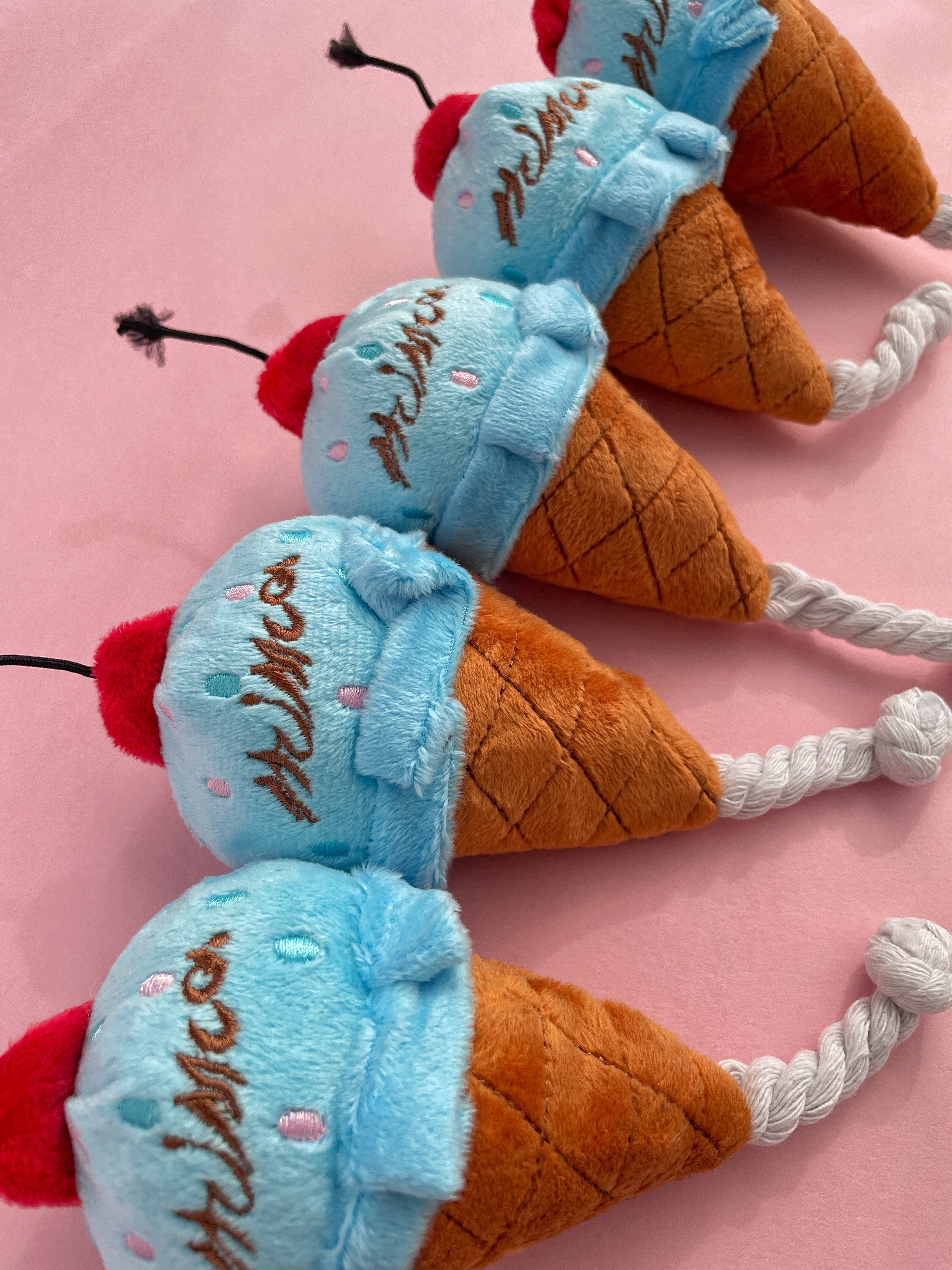 Blue Ice Cream Dog Toy