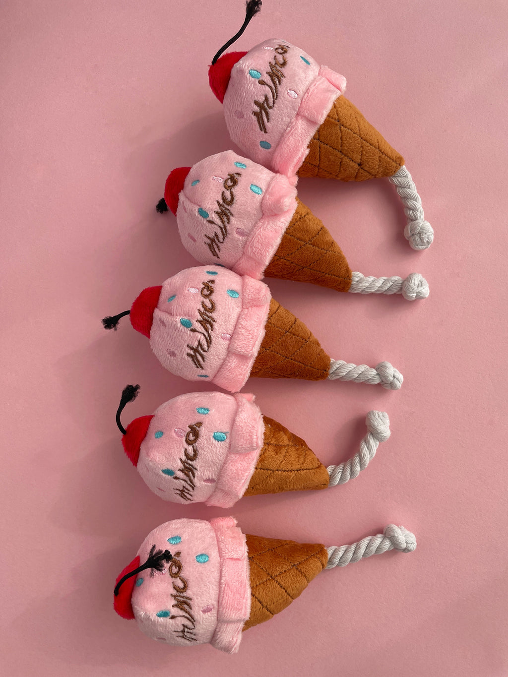 Pink Ice Cream Dog Toy