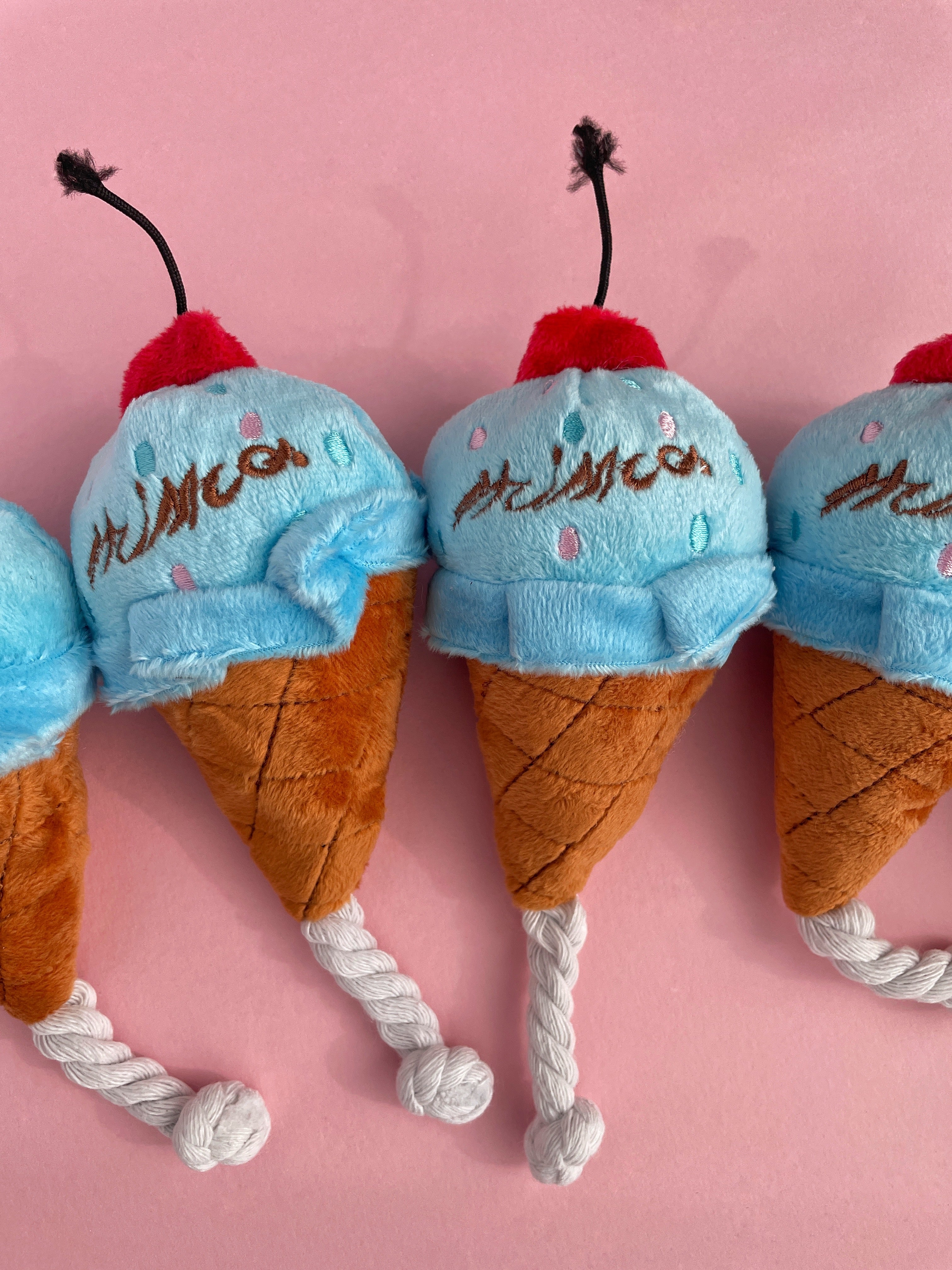 Blue Ice Cream Dog Toy