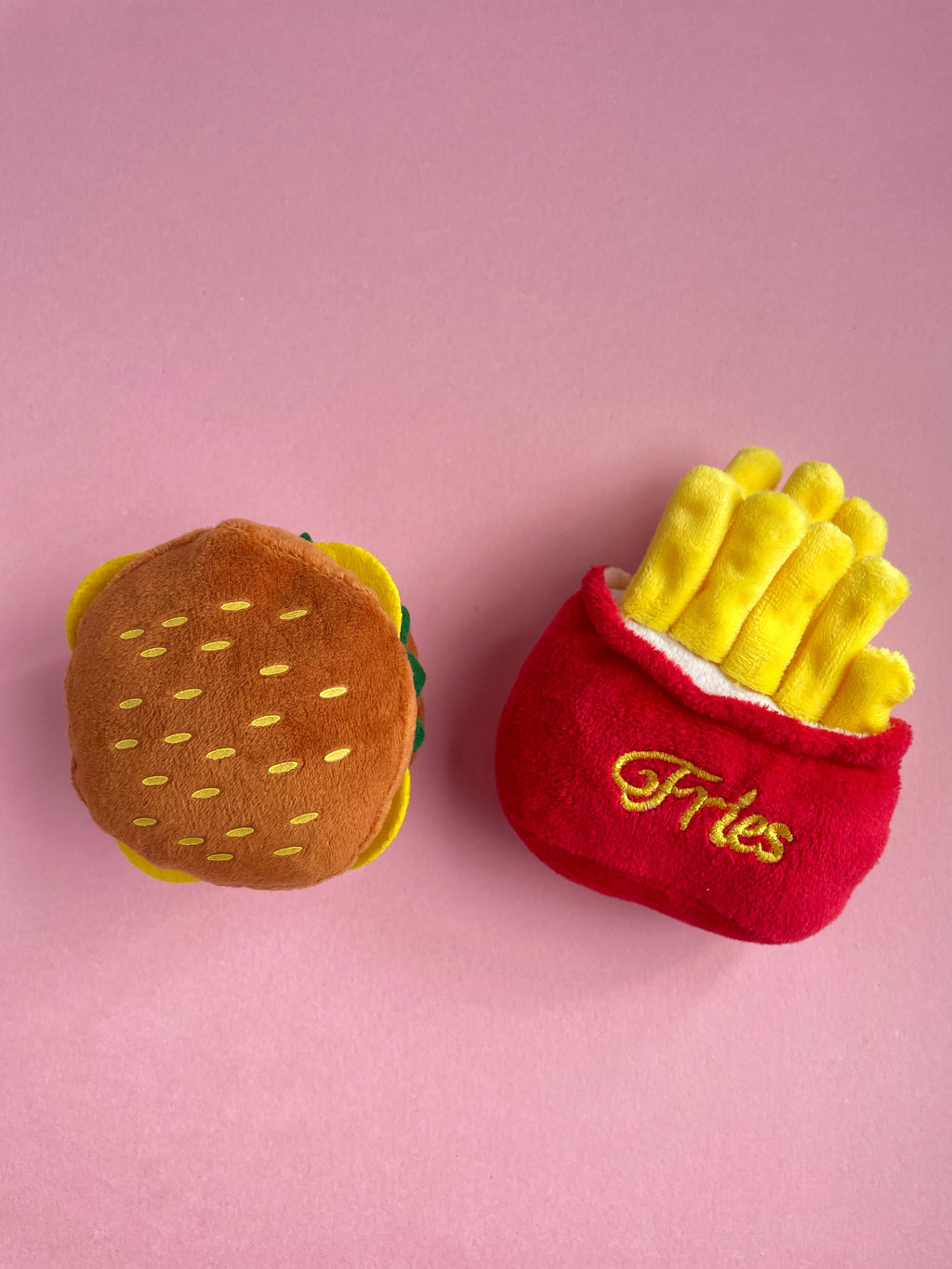 Burger & Fries Dog Toy Bundle