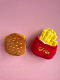 Burger & Fries Dog Toy Bundle