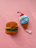 Burger & Blue Ice Cream Dog Toy Bundle