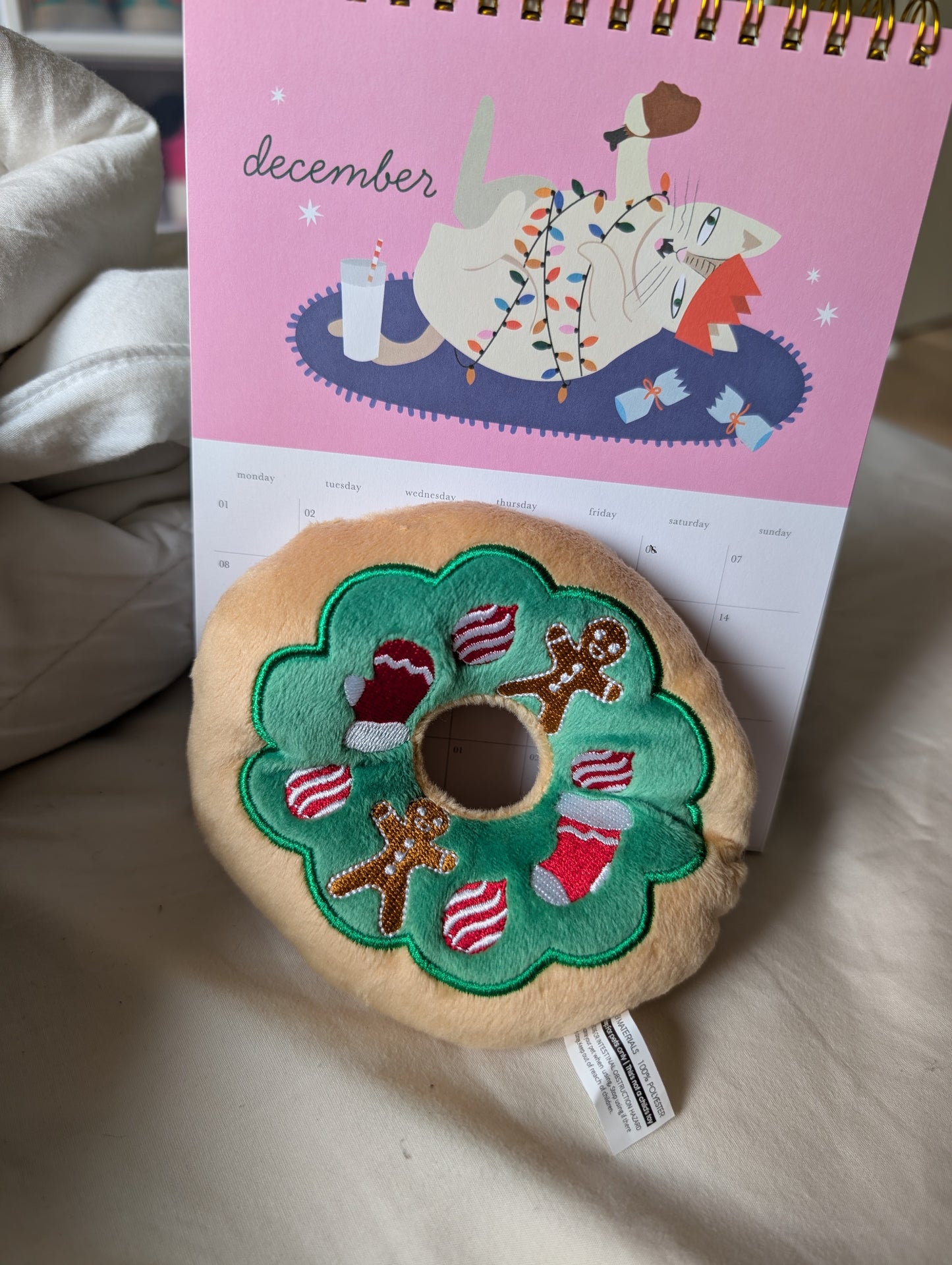 Gingerbread Donut Squeaky Toy