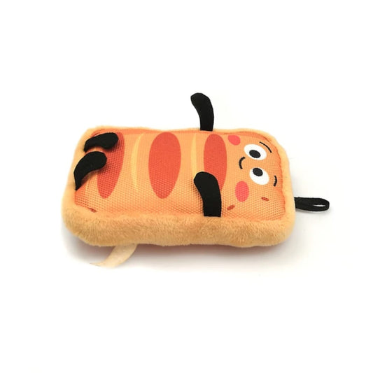 🥖 Hapoo Plush Bread Roll Dog Toy – Squeaky Chew Toy for Small/Medium Dogs