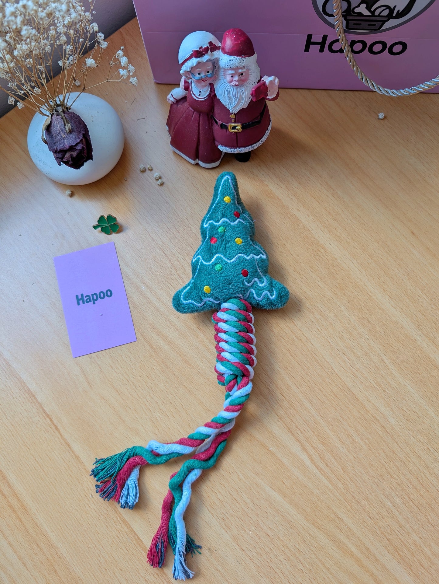 Christmas Tree Rope Tug Toy