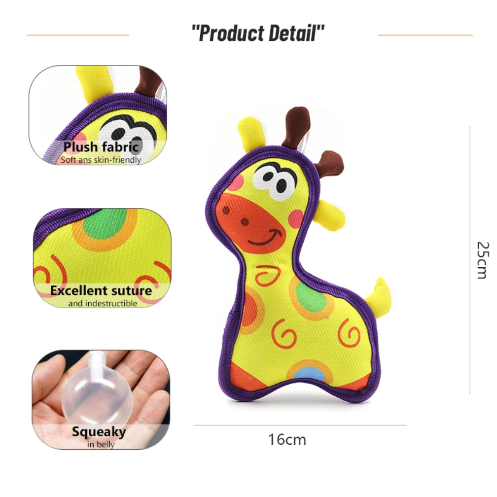 Gigi the Giraffe – Tough & Squeaky Dog Toy